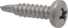 Value Collection - #8, Pan Head, Phillips Drive, 3/4" Length Under Head, #2 Point, Self Drilling Screw - Grade 410 Stainless Steel - Apex Tool & Supply