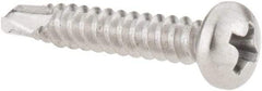 Value Collection - #8, Pan Head, Phillips Drive, 1" Length Under Head, #2 Point, Self Drilling Screw - Grade 410 Stainless Steel - Apex Tool & Supply