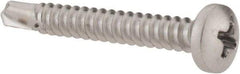 Value Collection - #10, Pan Head, Phillips Drive, 1-1/2" Length Under Head, #3 Point, Self Drilling Screw - Grade 410 Stainless Steel - Apex Tool & Supply