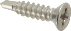 Value Collection - #8, Flat Head, Phillips Drive, 3/4" OAL, #2 Point, Self Drilling Screw - Grade 410 Stainless Steel - Apex Tool & Supply
