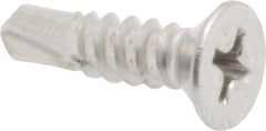 Value Collection - #10, Flat Head, Phillips Drive, 3/4" OAL, #3 Point, Self Drilling Screw - Grade 410 Stainless Steel - Apex Tool & Supply