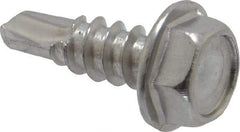 Value Collection - #8, Hex Washer Head, Hex Drive, 1/2" Length Under Head, #2 Point, Self Drilling Screw - Grade 410 Stainless Steel - Apex Tool & Supply