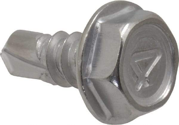 Value Collection - #10, Hex Washer Head, Hex Drive, 1/2" Length Under Head, #2 Point, Self Drilling Screw - Grade 410 Stainless Steel - Apex Tool & Supply