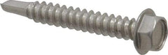 Value Collection - #12, Hex Washer Head, Hex Drive, 1-1/2" Length Under Head, #3 Point, Self Drilling Screw - Grade 410 Stainless Steel - Apex Tool & Supply