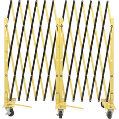 Illinois Engineered Products - 40" High Portable Barrier Gates - Galvanized Steel, Yellow/Black - Apex Tool & Supply
