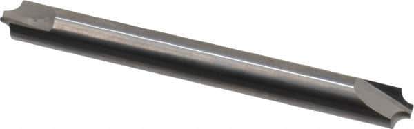 Hertel - 0.078" Radius, 1/4" Mill Diam, 2 Flute Solid Carbide Corner Rounding End Mill - Double End, Uncoated, 2-1/2" OAL, 1/4" Shank Diam - Apex Tool & Supply
