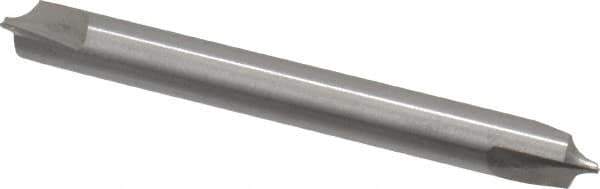 Hertel - 0.094" Radius, 1/4" Mill Diam, 2 Flute Solid Carbide Corner Rounding End Mill - Double End, Uncoated, 2-1/2" OAL, 1/4" Shank Diam - Apex Tool & Supply