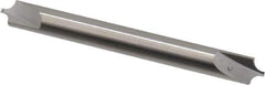 Hertel - 0.1" Radius, 1/4" Mill Diam, 2 Flute Solid Carbide Corner Rounding End Mill - Double End, Uncoated, 2-1/2" OAL, 1/4" Shank Diam - Apex Tool & Supply
