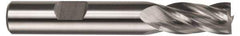 Hertel - 1-1/4", 2" LOC, 1-1/4" Shank Diam, 4-1/2" OAL, 4 Flute, Cobalt Square End Mill - Single End, Uncoated, Spiral Flute, 30° Helix, Centercutting, Right Hand Cut, Right Hand Flute - Apex Tool & Supply