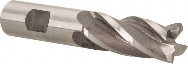 Hertel - 20mm, 1-7/8" LOC, 3/4" Shank Diam, 4-1/8" OAL, 4 Flute, Cobalt Square End Mill - Single End, Uncoated, Spiral Flute, Centercutting, Right Hand Cut, Right Hand Flute - Apex Tool & Supply