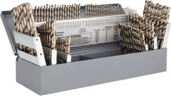 Hertel - 1/16 to 1/2", 135° Point, Bright Finish, Cobalt Jobber Length Drill Bit Set - Apex Tool & Supply