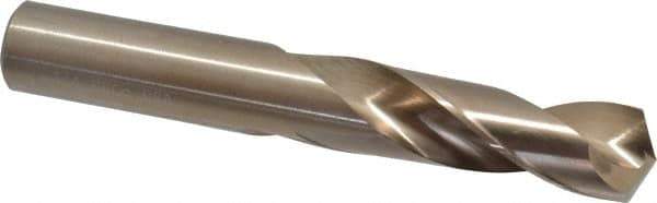 Hertel - 3/4" 135° Spiral Flute Cobalt Screw Machine Drill Bit - Bright Finish, Right Hand Cut, 3-1/8" Flute Length, 5" OAL, Split Point, Straight Shank - Apex Tool & Supply