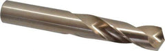 Hertel - 3/4" 135° Spiral Flute Cobalt Screw Machine Drill Bit - Bright Finish, Right Hand Cut, 3-1/8" Flute Length, 5" OAL, Split Point, Straight Shank - Apex Tool & Supply