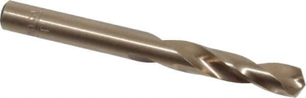 Hertel - 0.277" 135° Spiral Flute Cobalt Screw Machine Drill Bit - Bright Finish, Right Hand Cut, 1-1/2" Flute Length, 2-11/16" OAL, Split Point, Straight Shank - Apex Tool & Supply