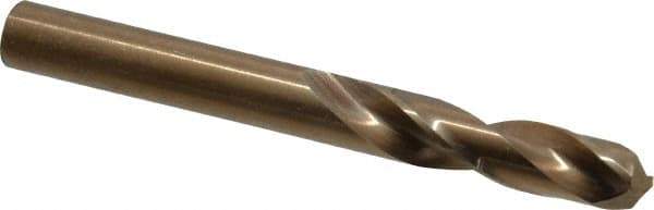 Hertel - 0.316" 135° Spiral Flute Cobalt Screw Machine Drill Bit - Bright Finish, Right Hand Cut, 1-11/16" Flute Length, 2-15/16" OAL, Split Point, Straight Shank - Apex Tool & Supply