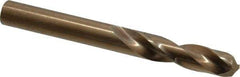 Hertel - 0.316" 135° Spiral Flute Cobalt Screw Machine Drill Bit - Bright Finish, Right Hand Cut, 1-11/16" Flute Length, 2-15/16" OAL, Split Point, Straight Shank - Apex Tool & Supply