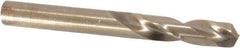 Hertel - 0.323" 135° Spiral Flute Cobalt Screw Machine Drill Bit - Bright Finish, Right Hand Cut, 1-11/16" Flute Length, 2-15/16" OAL, Split Point, Straight Shank - Apex Tool & Supply