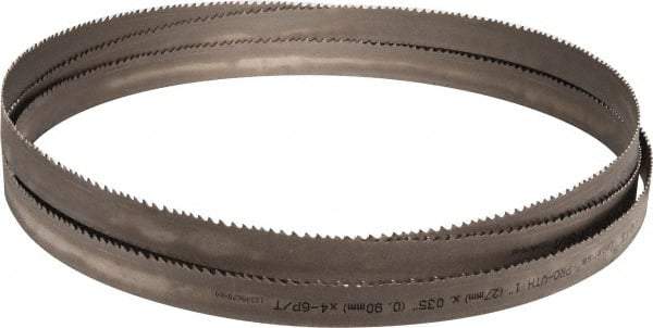 Starrett - 4 to 6 TPI, 11' 6" Long x 1" Wide x 0.035" Thick, Welded Band Saw Blade - Bi-Metal, Toothed Edge, Modified Tooth Set, Contour Cutting - Apex Tool & Supply