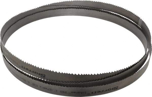 Starrett - 4 to 6 TPI, 11' 6" Long x 1" Wide x 0.035" Thick, Welded Band Saw Blade - Bi-Metal, Toothed Edge, Modified Tooth Set, Contour Cutting - Apex Tool & Supply