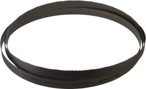 Starrett - 5 to 8 TPI, 12' Long x 1" Wide x 0.035" Thick, Welded Band Saw Blade - Bi-Metal, Toothed Edge, Modified Tooth Set, Contour Cutting - Apex Tool & Supply