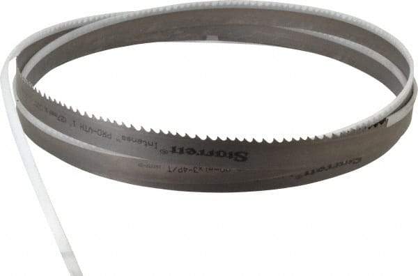 Starrett - 3 to 4 TPI, 11' 6" Long x 1" Wide x 0.035" Thick, Welded Band Saw Blade - Bi-Metal, Toothed Edge, Modified Tooth Set, Contour Cutting - Apex Tool & Supply