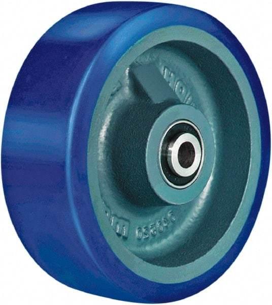 Hamilton - 6 Inch Diameter x 2 Inch Wide, Polyurethane Mold on to Cast Iron Center Caster Wheel - 960 Lb. Capacity, 2-1/4 Inch Hub Length, 1/2 Inch Axle Diameter, Sealed Precision Ball Bearing - Apex Tool & Supply