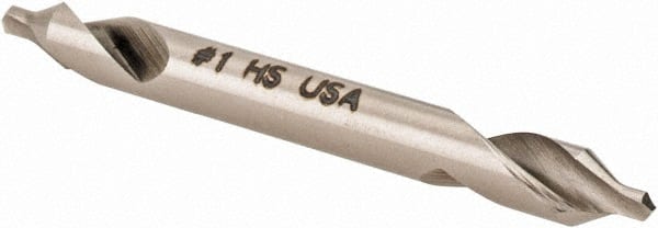Hertel - #1 Plain Cut 60° Incl Angle High Speed Steel Combo Drill & Countersink - Apex Tool & Supply