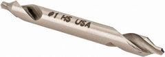 Hertel - #1 Plain Cut 60° Incl Angle High Speed Steel Combo Drill & Countersink - Apex Tool & Supply
