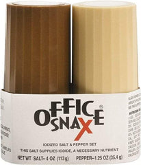 Office Snax - Salt and Pepper Shaker Set - 4 Ounce Salt and 1.5 Ounce Pepper - Apex Tool & Supply