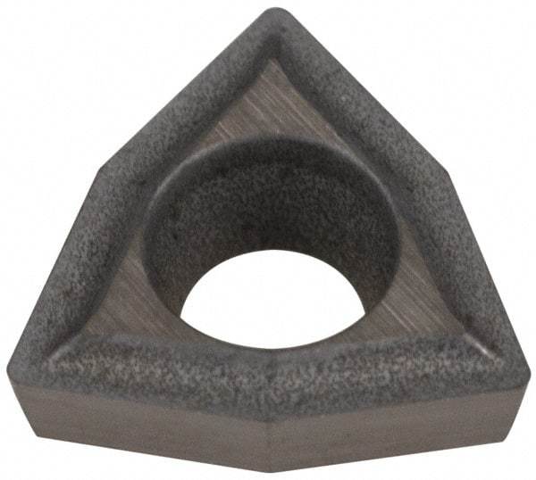 Hertel - WPGT 15105 HF1 HT540B Grade Carbide Boring Insert - Uncoated, Trigon, 80° Incl Angle, 3/16" Inscr Circle, 1/16" Thick, 0.008" Cnr Rad - Apex Tool & Supply