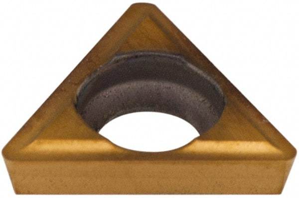 Hertel - TDHH1.280.751 Grade HP520B Carbide Boring Insert - TiN Finish, 60° Triangle, 15° Relief Angle, 5/32" Inscr Circle, 3/64" Thick, 1/64" Corner Radius - Apex Tool & Supply