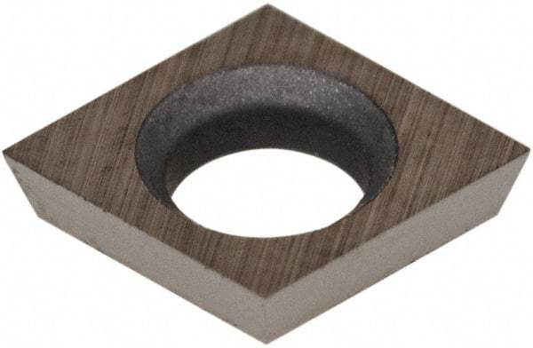 Hertel - CDHB 120601 HT630B Grade Carbide Boring Insert - Uncoated, Diamond, 80° Incl Angle, 5/32" Inscr Circle, .04" Thick, 0.002" Cnr Rad - Apex Tool & Supply