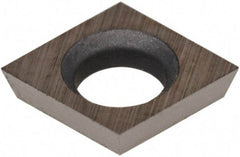Hertel - CDHB 120601 HT630B Grade Carbide Boring Insert - Uncoated, Diamond, 80° Incl Angle, 5/32" Inscr Circle, .04" Thick, 0.002" Cnr Rad - Apex Tool & Supply