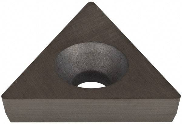 Hertel - TD6P1 Grade HT410B Carbide Boring Insert - Uncoated, 60° Triangle, 11° Relief Angle, 3/8" Inscr Circle, 1/8" Thick, 1/64" Corner Radius - Apex Tool & Supply