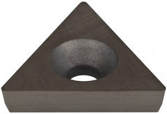 Hertel - TD6P1 Grade HT410B Carbide Boring Insert - Uncoated, 60° Triangle, 11° Relief Angle, 3/8" Inscr Circle, 1/8" Thick, 1/64" Corner Radius - Apex Tool & Supply