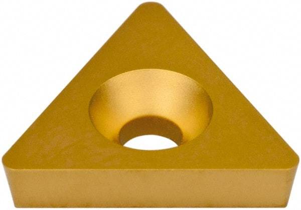 Hertel - TD6P2 Grade HC620B Carbide Boring Insert - TIN/TIC/TICN/TIN Finish, 60° Triangle, 11° Relief Angle, 3/8" Inscr Circle, 1/8" Thick, 1/32" Corner Radius - Apex Tool & Supply