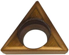 Hertel - TDHH1.280.75.0.5 Grade HP520B Carbide Boring Insert - TiN Finish, 60° Triangle, 15° Relief Angle, 5/32" Inscr Circle, 3/64" Thick, 0.007" Corner Radius - Apex Tool & Supply