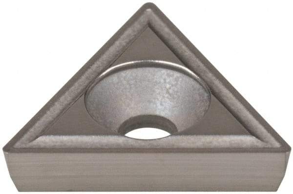 Hertel - TPGH321 HM1 Grade HT410B Carbide Boring Insert - Uncoated, 60° Triangle, 11° Relief Angle, 3/8" Inscr Circle, 1/8" Thick, 0.021" Corner Radius - Apex Tool & Supply