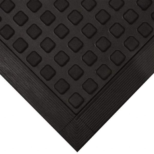 Wearwell - 3' Long x 2' Wide x 5/8" Thick, Anti-Fatigue Modular Matting Tiles - Black, For Dry Areas, Series 502 - Apex Tool & Supply