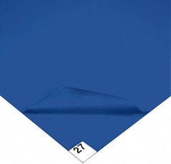 Wearwell - 5' Long x 3' Wide x 1/8" Thick, Dry Environment, Smooth Pattern Clean Room Matting - Tacky Sheets, Blue, 30 Layers per Mat, Series 095 - Apex Tool & Supply