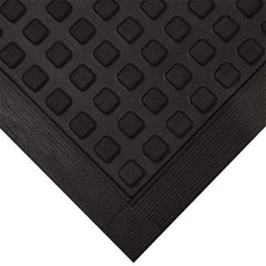 Wearwell - 5' Long x 2' Wide x 5/8" Thick, Anti-Fatigue Modular Matting Ramp Edge - Male, 1 Interlocking Side, Black, For Dry Areas, Series 502 - Apex Tool & Supply