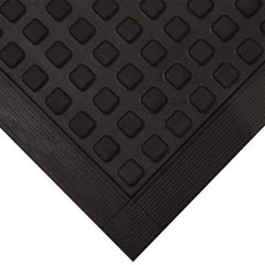 Wearwell - 5' Long x 3' Wide x 5/8" Thick, Anti-Fatigue Modular Matting Ramp Edge - Male, 1 Interlocking Side, Black, For Dry Areas, Series 502 - Apex Tool & Supply