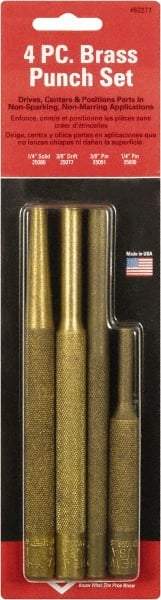 Mayhew - 4 Piece Drift, Pin, Starter Punch Set - 1/4 to 3/8" Round Shank, Comes in Pouch - Apex Tool & Supply