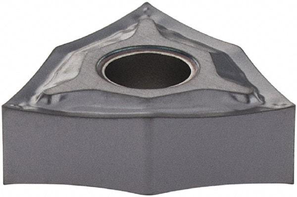 Iscar - WNMG3-.004 NF Grade IC908 Carbide Turning Insert - TiAlN Finish, 80° Trigon, 3/8" Inscr Circle, 5/32" Thick, 0.0039" Corner Radius - Apex Tool & Supply