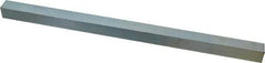 Made in USA - 12" Long x 5/8" High x 5/8" Wide, Zinc-Plated Undersized Key Stock - C1018 Steel - Apex Tool & Supply