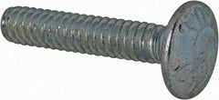 Value Collection - #10-24 UNC 1" Length Under Head, Standard Square Neck, Carriage Bolt - Grade 2 Steel, Zinc-Plated Finish - Apex Tool & Supply
