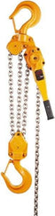 Harrington Hoist - 18,000 Lb Lifting Capacity, 20' Lift Height, Lever Hoist - Made from Chain, 78 Lb Avg Pull to Lift Rated Load, 3 Chains - Apex Tool & Supply