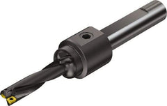 Sandvik Coromant - 2.23" Max Drill Depth, 4xD, 0.531" Diam, Indexable Insert Drill - 2 Inserts, 3/4" Shank Diam, Flange Shank - Apex Tool & Supply