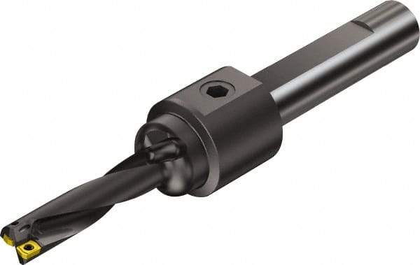 Sandvik Coromant - 2.874" Max Drill Depth, 4xD, 0.687" Diam, Indexable Insert Drill - 2 Inserts, 1" Shank Diam, Flange Shank - Apex Tool & Supply