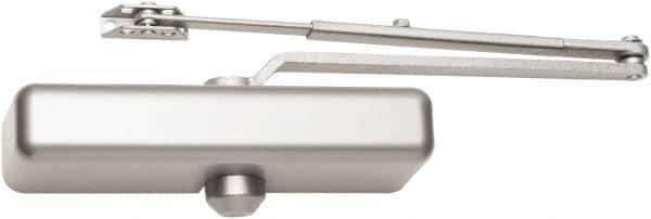 Falcon - 48" Door Width, Light-Medium-Duty ADA Compliant Manual Damper - Aluminum Finish - Apex Tool & Supply